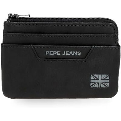 Pepe Jeans Indiana Wallet mit Kartenhalter Schwarz 11x7x1. 5 cm Leather von Joumma Bags Pepe Jeans Indiana Wallet mit Kartenhalter Schwarz 11x7x1. 5 cm Leather von Joumma Bags