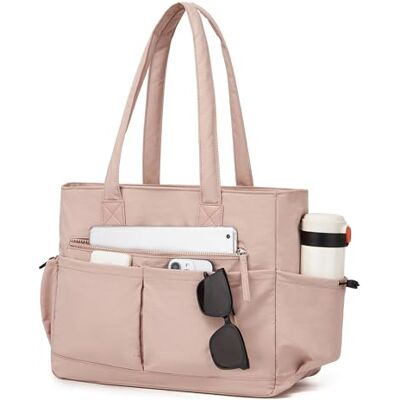 Miss Lulu Damen Tasche Leichte, Vielseitige Strandtasche, Shopper mit 10 Taschen, Handtasche, Stylishe Bag, Laptopfach 15,6", Wasserabweisend für Arbeit, Schule und Reisen Miss Lulu Damen Tasche Leichte, Vielseitige Strandtasche, Shopper mit 10 Taschen, Handtasche, Stylishe Bag, Laptopfach 15,6", Wasserabweisend für Arbeit, Schule und Reisen