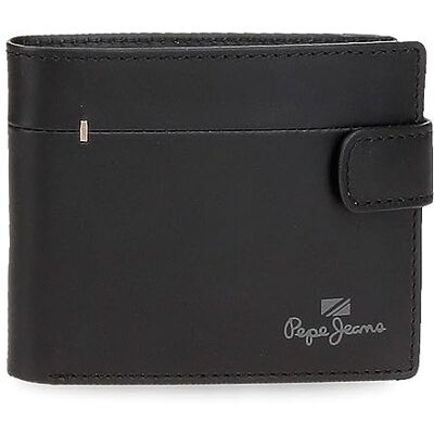Pepe Jeans Staple Horizontal Wallet with Click Closure, One Size, Schwarz, one Size, Vertikale Geldbörse Pepe Jeans Staple Horizontal Wallet with Click Closure, One Size, Schwarz, one Size, Vertikale Geldbörse