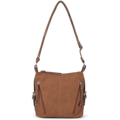TOM TAILOR Caia Damen Umhängetasche Crossbody Bag Mittelgroß Cognac Braun TOM TAILOR Caia Damen Umhängetasche Crossbody Bag Mittelgroß Cognac Braun