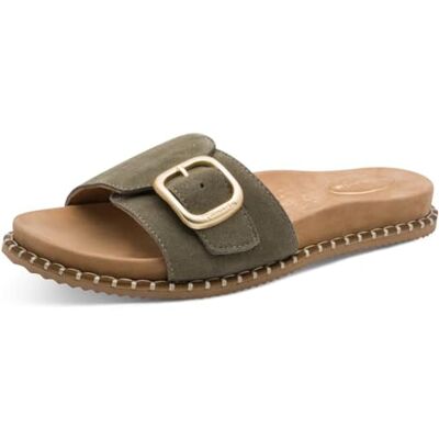 Tamaris Comfort Damen Mule Flat MultiAdjustable SAGE Suede 40 Tamaris Comfort Damen Mule Flat MultiAdjustable SAGE Suede 40