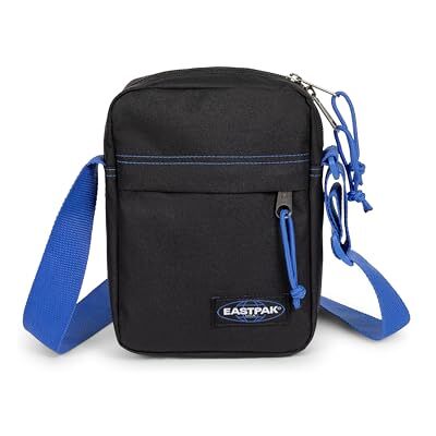 EASTPAK The One Crossbody Bag — Kompakte Schultertasche mit Mehreren Reißverschlusstaschen, verstellbarem Riemen, 2 L -Kapazität, 21 x 16.5 x 5.5 cm — Kontrast Schwarz Blau EASTPAK The One Crossbody Bag — Kompakte Schultertasche mit Mehreren Reißverschlusstaschen, verstellbarem Riemen, 2 L -Kapazität, 21 x 16.5 x 5.5 cm — Kontrast Schwarz Blau