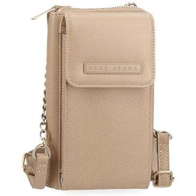 Pepe Jeans Elia Geldbörsen, Geldbörsen, Geldbörsen, lässig, aus Kunstleder, breite und verstellbare Träger, die anpassen, Fronttasche von Joumma Bags, Taupe, Talla única, Handyhalterung Pepe Jeans Elia Geldbörsen, Geldbörsen, Geldbörsen, lässig, aus Kunstleder, breite und verstellbare Träger, die anpassen, Fronttasche von Joumma Bags, Taupe, Talla única, Handyhalterung