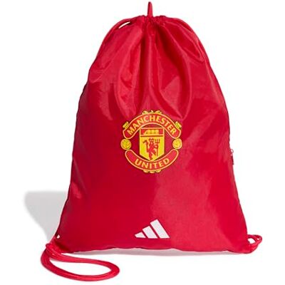 adidas Unisex Manchester United Shoe Bag, MUFC red/White, One Size adidas Unisex Manchester United Shoe Bag, MUFC red/White, One Size