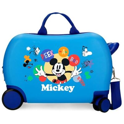 Disney Joumma Bags Micky Peek a Boo, Kinderkoffer, aus ABS, Vier multidirektionale Doppelrollen, seitlicher Kombinationsverschluss, innen mit Zwei Fächern., blau, Kinderkoffer Disney Joumma Bags Micky Peek a Boo, Kinderkoffer, aus ABS, Vier multidirektionale Doppelrollen, seitlicher Kombinationsverschluss, innen mit Zwei Fächern., blau, Kinderkoffer