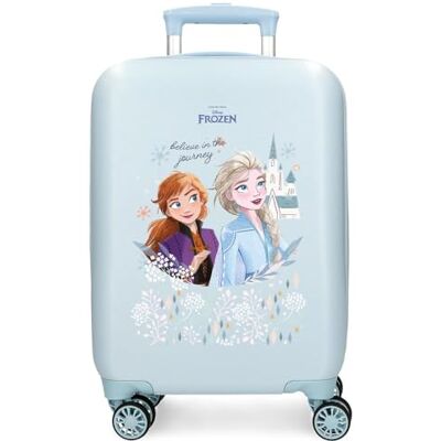 Disney Joumma Bags, Frozen Believe in the Journey, Kabinenkoffer, Kinderkoffer, aus ABS, Vier multidirektionale Doppelrollen, seitlicher Kombinationsverschluss., blau, Kabinenkoffer Disney Joumma Bags, Frozen Believe in the Journey, Kabinenkoffer, Kinderkoffer, aus ABS, Vier multidirektionale Doppelrollen, seitlicher Kombinationsverschluss., blau, Kabinenkoffer