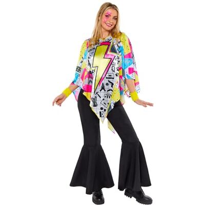 amscan 9918541 Unisex 1980's Retro Poncho Adults Festival Fancy Dress Costume One Size amscan 9918541 Unisex 1980's Retro Poncho Adults Festival Fancy Dress Costume One Size