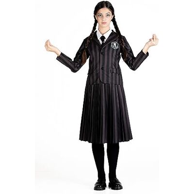 Ciao - Wednesday Addams Nevermore Academy school uniform costume disguise fancy dress girl official Wednesday (Size S) Ciao - Wednesday Addams Nevermore Academy school uniform costume disguise fancy dress girl official Wednesday (Size S)