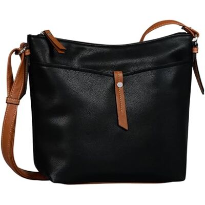 TOM TAILOR Novara Damen Umhängetasche Crossbody Bag Mittelgroß Schwarz TOM TAILOR Novara Damen Umhängetasche Crossbody Bag Mittelgroß Schwarz