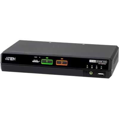 Aten CS1142DPH4C 2-Port USB 5K DP/HDMI, Dual Bildschirm Universal Secure KVM Switch mit Cardreader Aten CS1142DPH4C 2-Port USB 5K DP/HDMI, Dual Bildschirm Universal Secure KVM Switch mit Cardreader