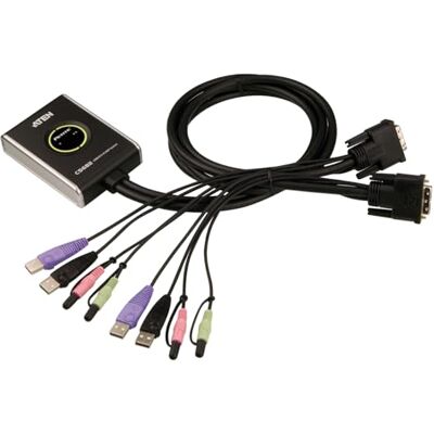 Aten CS682 USB 2.0-DVI-KVM-Switch mit 2 Ports Aten CS682 USB 2.0-DVI-KVM-Switch mit 2 Ports