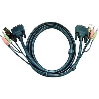 Aten 2L-7D03U Verbindungskabel (DVI, USB, 2x Audio Stecker) 3m Aten 2L-7D03U Verbindungskabel (DVI, USB, 2x Audio Stecker) 3m