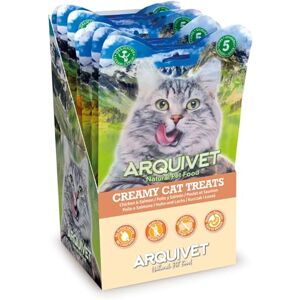 Arquivet Packung mit 12 Beuteln – Cremige Hähnchen- und Lachssnacks Arquivet Packung mit 12 Beuteln – Cremige Hähnchen- und Lachssnacks