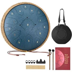 VEVOR Zungentrommel, 33 cm 15-Noten-Regentrommel, C-Dur-Musiktrommeln mit Notenbuch & Schlägeln, Steel Tongue Drum für Meditation, Yoga, musikalische Ausbildung für Anfänger, Marineblau VEVOR Zungentrommel, 33 cm 15-Noten-Regentrommel, C-Dur-Musiktrommeln mit Notenbuch & Schlägeln, Steel Tongue Drum für Meditation, Yoga, musikalische Ausbildung für Anfänger, Marineblau