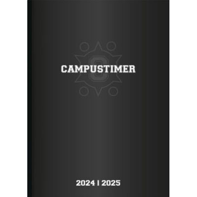 Alpha Campustimer Black 2024/2025 Semester-Planer, 15x21cm, Kalender mit 192 Seiten, Notizbereich, Adressteil, August bis Juli des Folgejahres und internationales Kalendarium Alpha Campustimer Black 2024/2025 Semester-Planer, 15x21cm, Kalender mit 192 Seiten, Notizbereich, Adressteil, August bis Juli des Folgejahres und internationales Kalendarium