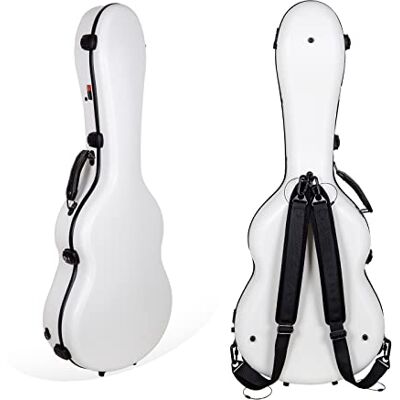 Crossrock Polycarbonat Koffer passend für 4/4 Klassikgitarren, kratzfester Flightcase in Weiß (CRF4020CWT) Crossrock Polycarbonat Koffer passend für 4/4 Klassikgitarren, kratzfester Flightcase in Weiß (CRF4020CWT)