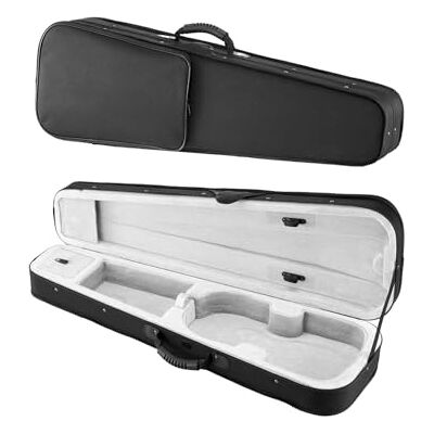 VEVOR 4/4 Violinenkoffer in voller Größe, wasserdichtes Nylon, Geigenkoffer, Geigenkasten mit Weichfutter, zwei Schultergurten, kratzfest, professionelle dreieckige Form, für Violine, schwarz VEVOR 4/4 Violinenkoffer in voller Größe, wasserdichtes Nylon, Geigenkoffer, Geigenkasten mit Weichfutter, zwei Schultergurten, kratzfest, professionelle dreieckige Form, für Violine, schwarz
