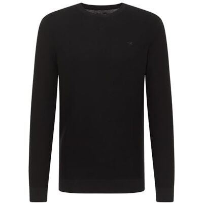 MUSTANG Herren Rundhals Pullover Elliot Regular Fit S 6XL Blau Schwarz MUSTANG Herren Rundhals Pullover Elliot Regular Fit S 6XL Blau Schwarz