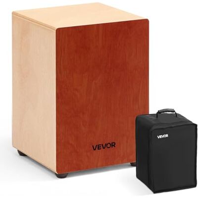 VEVOR Cajon, Kistentrommel mit internen Gitarrensaiten, leichte Drum-Box aus Holz, tragbares Trommel-Musikinstrument mit Reisetasche, abgerundeten Kanten, für Anfänger & Profis, 305x305x430 mm VEVOR Cajon, Kistentrommel mit internen Gitarrensaiten, leichte Drum-Box aus Holz, tragbares Trommel-Musikinstrument mit Reisetasche, abgerundeten Kanten, für Anfänger & Profis, 305x305x430 mm