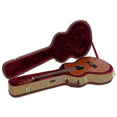 Crossrock Koffer – Holz-Gitarrenkoffer mit Hartschale – passend für OM/000 14-Bund Akustikgitarren – Edelstahlverschlüsse, Schwammfutter, Metallfüße, Stauraum – Vinyl-Tweed Crossrock Koffer – Holz-Gitarrenkoffer mit Hartschale – passend für OM/000 14-Bund Akustikgitarren – Edelstahlverschlüsse, Schwammfutter, Metallfüße, Stauraum – Vinyl-Tweed