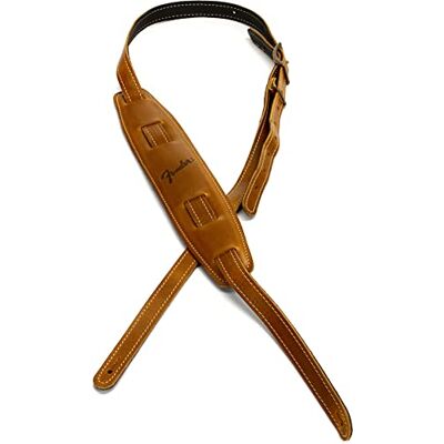 Fender ® »MUSTANG® VINTAGE SADDLE STRAP« Gitarrengurt aus Leder Lange Version Farbe: Butterscotch, 43 Fender ® »MUSTANG® VINTAGE SADDLE STRAP« Gitarrengurt aus Leder Lange Version Farbe: Butterscotch, 43