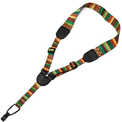 Tiger Ukulelengurt im Azteken-Stil, verstellbarer Gurt, passend für alle Ukulelen Tiger Ukulelengurt im Azteken-Stil, verstellbarer Gurt, passend für alle Ukulelen