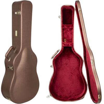 Crossrock Designer Serie Universeller Holzkoffer für 4/4 Klassikgitarren Sicherheitsschloss, Metallfüße, Ablageplatz Schokoladenbraun (CRW520CCB) Crossrock Designer Serie Universeller Holzkoffer für 4/4 Klassikgitarren Sicherheitsschloss, Metallfüße, Ablageplatz Schokoladenbraun (CRW520CCB)