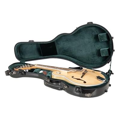 Crossrock Air Carbon Mandolinenkoffer für F-Style (passend für Gibson F5) Glänzendes 3K Carbon-Weave Finish in Schwarz, TSA-Schloss, Rucksackgurte, Staubschutz Elite Flight Case Crossrock Air Carbon Mandolinenkoffer für F-Style (passend für Gibson F5) Glänzendes 3K Carbon-Weave Finish in Schwarz, TSA-Schloss, Rucksackgurte, Staubschutz Elite Flight Case