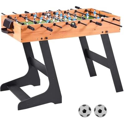 VEVOR klappbarer Tischfußballtisch in Standardgröße (1065 x 605 x 810 mm), Faltbarer Indoor-Kickertisch für Zuhause, Familie und Spielzimmer, Set inkl. 2 Bällen leicht zu lagern Spieltisch VEVOR klappbarer Tischfußballtisch in Standardgröße (1065 x 605 x 810 mm), Faltbarer Indoor-Kickertisch für Zuhause, Familie und Spielzimmer, Set inkl. 2 Bällen leicht zu lagern Spieltisch