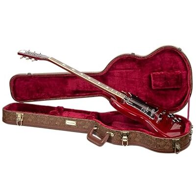Crossrock Designer Serie – Holzkoffer für Gibson SG Elektrogitarren – Sicherheitsschloss, Metallfüße, Lagerraum – Blühend Braun (CRW530SGBQ) Crossrock Designer Serie – Holzkoffer für Gibson SG Elektrogitarren – Sicherheitsschloss, Metallfüße, Lagerraum – Blühend Braun (CRW530SGBQ)