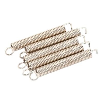 Fender American Vintage Stratocaster Tremolo-Spannfedern Nickel 5er-Pack Satz mit 5 vernickelten Klauenfedern, passend für American Vintage Series & Custom Shop Strats, Original Ersatzteile Fender American Vintage Stratocaster Tremolo-Spannfedern Nickel 5er-Pack Satz mit 5 vernickelten Klauenfedern, passend für American Vintage Series & Custom Shop Strats, Original Ersatzteile