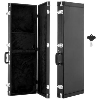 VEVOR E-Gitarrenkoffer für 39-Zoll-ST/Tele-Gitarren 105cm Harschalenkoffer Gitarrenkoffer aus Holz mit Schloss, Polsterung, Zubehörfach und Schlüssel, Rechteckiger Hartschalen-Formkoffer Schwarz VEVOR E-Gitarrenkoffer für 39-Zoll-ST/Tele-Gitarren 105cm Harschalenkoffer Gitarrenkoffer aus Holz mit Schloss, Polsterung, Zubehörfach und Schlüssel, Rechteckiger Hartschalen-Formkoffer Schwarz