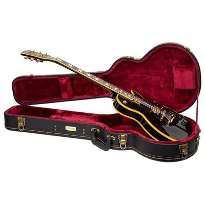 Crossrock Les Paul E-Gitarrenkoffer Vintage-Beschläge, Schwammfutter, Metallfüße, Stauraum Schwarz (CRW520LBK) Crossrock Les Paul E-Gitarrenkoffer Vintage-Beschläge, Schwammfutter, Metallfüße, Stauraum Schwarz (CRW520LBK)