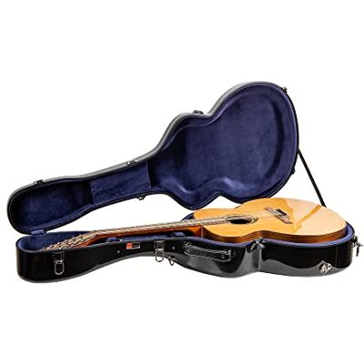 Crossrock Deluxe Fiberglas Koffer passend für Super Jumbo Gitarre mit abnehmbaren Schultergurten – Schwarz (CRF2020SBBK) Crossrock Deluxe Fiberglas Koffer passend für Super Jumbo Gitarre mit abnehmbaren Schultergurten – Schwarz (CRF2020SBBK)