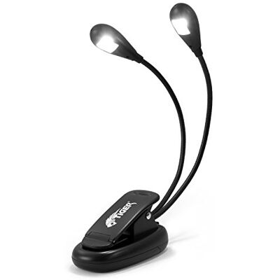 Tiger MSL28-BK Notenständerleuchte mit doppeltem Leuchtkopf & 2x Qualitäts-LED Leuchten Tiger MSL28-BK Notenständerleuchte mit doppeltem Leuchtkopf & 2x Qualitäts-LED Leuchten