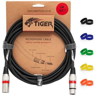 Tiger MIC4-06 Silver Serie Kabel mit XLR-Verbindung, 6 m Tiger MIC4-06 Silver Serie Kabel mit XLR-Verbindung, 6 m