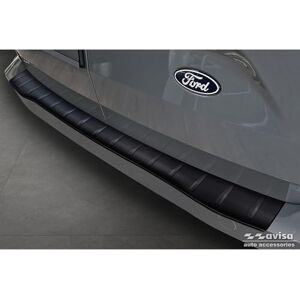 Avisa Matt-Schwarz Edelstahl Heckstoßstangenschutz kompatibel mit Ford Transit Custom & Tourneo Custom (V710) 2023- / Volkswagen Transporter T7 2024- 'Ribs', Mattschwarz Avisa Matt-Schwarz Edelstahl Heckstoßstangenschutz kompatibel mit Ford Transit Custom & Tourneo Custom (V710) 2023- / Volkswagen Transporter T7 2024- 'Ribs', Mattschwarz