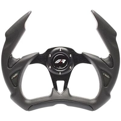 Simoni Racing X5R/P X5 Stelth Universal Steering Wheel, Schwarz Schwarz PU Simoni Racing X5R/P X5 Stelth Universal Steering Wheel, Schwarz Schwarz PU
