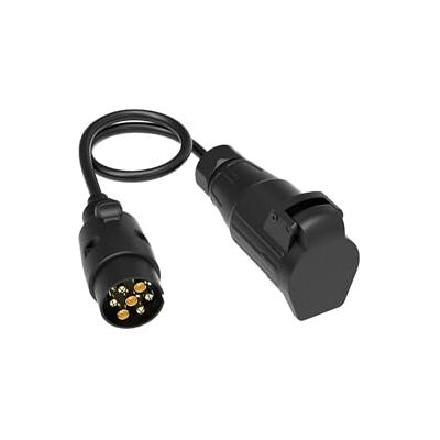 cartrend Adapterkabel 7 auf 13-polig, 0,5 m, 12V Anhänger Adapter, DIN ISO 1724/11446, mit Klappdeckel, PVC Kabel, für Anhänger, Wohnwagen & Caravan, Flexible Verbindung cartrend Adapterkabel 7 auf 13-polig, 0,5 m, 12V Anhänger Adapter, DIN ISO 1724/11446, mit Klappdeckel, PVC Kabel, für Anhänger, Wohnwagen & Caravan, Flexible Verbindung
