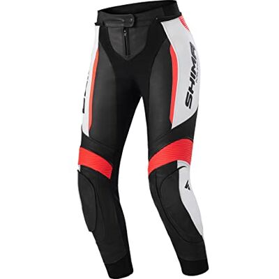 SHIMA Miura 2.0 Motorradhose Leder, Damen, Sporthose mit Hüft- und Knieprotektoren, perforiertes Leder, elastische Einsätze, für 2-teilige Kombi (40, Rot Fluo) SHIMA Miura 2.0 Motorradhose Leder, Damen, Sporthose mit Hüft- und Knieprotektoren, perforiertes Leder, elastische Einsätze, für 2-teilige Kombi (40, Rot Fluo)