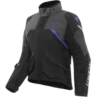 Dainese -Tempest 4 D-Dry Jacket Wmn, Schwarz/Dunkelgrau/Blau, 40 Damen Motorradjacke mit Herausnehmbarem Thermofutter und Protektoren Dainese -Tempest 4 D-Dry Jacket Wmn, Schwarz/Dunkelgrau/Blau, 40 Damen Motorradjacke mit Herausnehmbarem Thermofutter und Protektoren