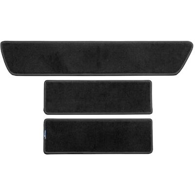 PETEX Einstiegsmatten Trittstufen für VW T5 ab 2003-05/2015 / T6/T6.1 ab 06/2015-12/2024 Multivan California Coast Ocean Caravelle Transporter (1 Schiebetüre), in schwarz, 3-teiliges Fußmattenset PETEX Einstiegsmatten Trittstufen für VW T5 ab 2003-05/2015 / T6/T6.1 ab 06/2015-12/2024 Multivan California Coast Ocean Caravelle Transporter (1 Schiebetüre), in schwarz, 3-teiliges Fußmattenset