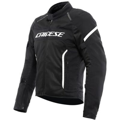 Dainese Air Frame 3 Tex Jacket, Sommer-Motorradjacke mit Herausnehmbarem, Winddichtem Innenfutter, Schwarz/Weiß, 46 Dainese Air Frame 3 Tex Jacket, Sommer-Motorradjacke mit Herausnehmbarem, Winddichtem Innenfutter, Schwarz/Weiß, 46