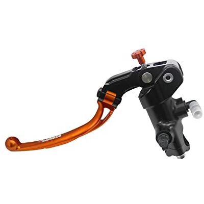 ACCOSSATO Geschmiedete Kupplungspumpe 19x20 mit schwarz eloxiertem Pumpengehäuse, Langer Hebel, Orange (Knopf + Hebel) für Kawasaki Z 1000 SX von 2011 bis 2016, DC 1000 ACCOSSATO Geschmiedete Kupplungspumpe 19x20 mit schwarz eloxiertem Pumpengehäuse, Langer Hebel, Orange (Knopf + Hebel) für Kawasaki Z 1000 SX von 2011 bis 2016, DC 1000