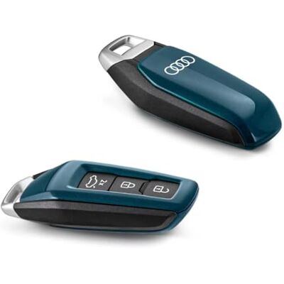 Audi 85H071208AV5J Schlüsselblende Schlüsselcover, mit Ringe Logo, blau *** nicht für Schlüssel mit Panic-Taster *** Audi 85H071208AV5J Schlüsselblende Schlüsselcover, mit Ringe Logo, blau *** nicht für Schlüssel mit Panic-Taster ***