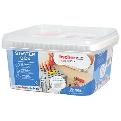 fischertechnik Fischer for Kids Starter-Box Spielwerkzeug ab 3 Jahren Handwerker Kinderspielzeug 579434, perfekte Ergänzung für Kinderwerkbank, mit DUO Kid Dübeln, Ausmalbilder, Made in Germany fischertechnik Fischer for Kids Starter-Box Spielwerkzeug ab 3 Jahren Handwerker Kinderspielzeug 579434, perfekte Ergänzung für Kinderwerkbank, mit DUO Kid Dübeln, Ausmalbilder, Made in Germany
