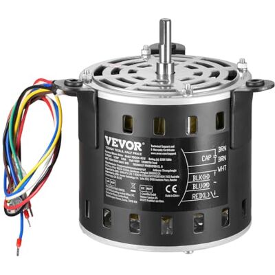 VEVOR 1/3 PS Gebläsemotor, 220 V, 1,95 A, 1250 U/min, 3 Gang (750/9501250 U/min), 10 mm Wellendurchmesser, 20 mm Wellenlänge, ROT. CCW vom Wellenende, inkl. CBB60 15 μF / 450 V Kondensator VEVOR 1/3 PS Gebläsemotor, 220 V, 1,95 A, 1250 U/min, 3 Gang (750/9501250 U/min), 10 mm Wellendurchmesser, 20 mm Wellenlänge, ROT. CCW vom Wellenende, inkl. CBB60 15 μF / 450 V Kondensator