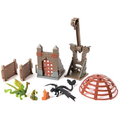 Dreamworks Dragons , Drachenzähmen leicht gemacht Trial of Flame, Drachen-Arena Spielset, Drachenkäfig mit Drachen- und Wikingerfiguren, spannendes Abenteuer- und Rollenspiel für Kinder ab 4 Jahren Dreamworks Dragons , Drachenzähmen leicht gemacht Trial of Flame, Drachen-Arena Spielset, Drachenkäfig mit Drachen- und Wikingerfiguren, spannendes Abenteuer- und Rollenspiel für Kinder ab 4 Jahren