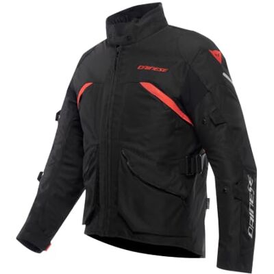 Dainese -Tempest 4 D-Dry Jacket, Schwarz/Rot, 58 Herren Motorradjacke für Touring mit Herausnehmbarem Thermofutter Dainese -Tempest 4 D-Dry Jacket, Schwarz/Rot, 58 Herren Motorradjacke für Touring mit Herausnehmbarem Thermofutter