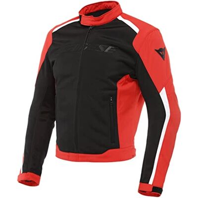 Dainese Hydraflux 2 Air D-Dry Jacket, Motorradjacke Sommer mit Abnehmbarem Wasserdichtem Futter, Herren, Schwarz/Lava Rot, 62 Dainese Hydraflux 2 Air D-Dry Jacket, Motorradjacke Sommer mit Abnehmbarem Wasserdichtem Futter, Herren, Schwarz/Lava Rot, 62